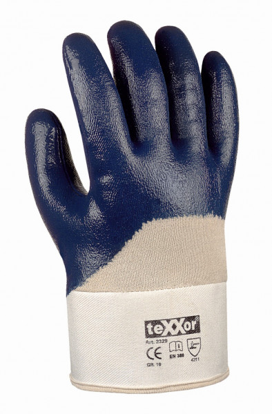 Nitril-Handschuhe, "STULPE" 3/4 beschichtet