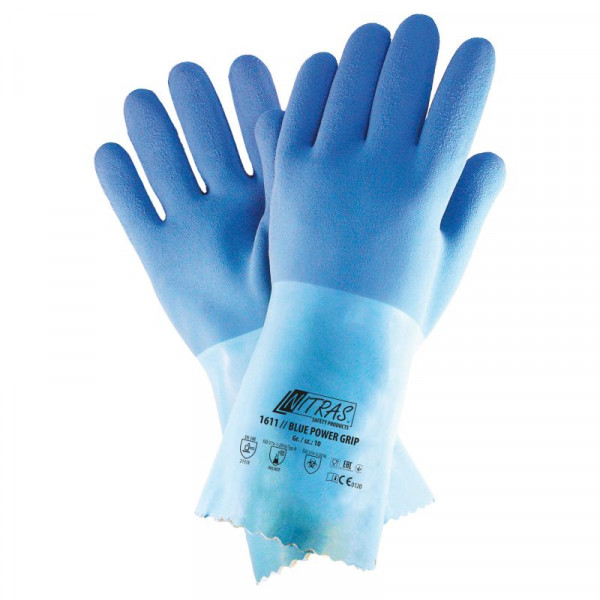 Chemikalienschutz & Säureschutzhandschuh BLUE POWER GRIP 1611